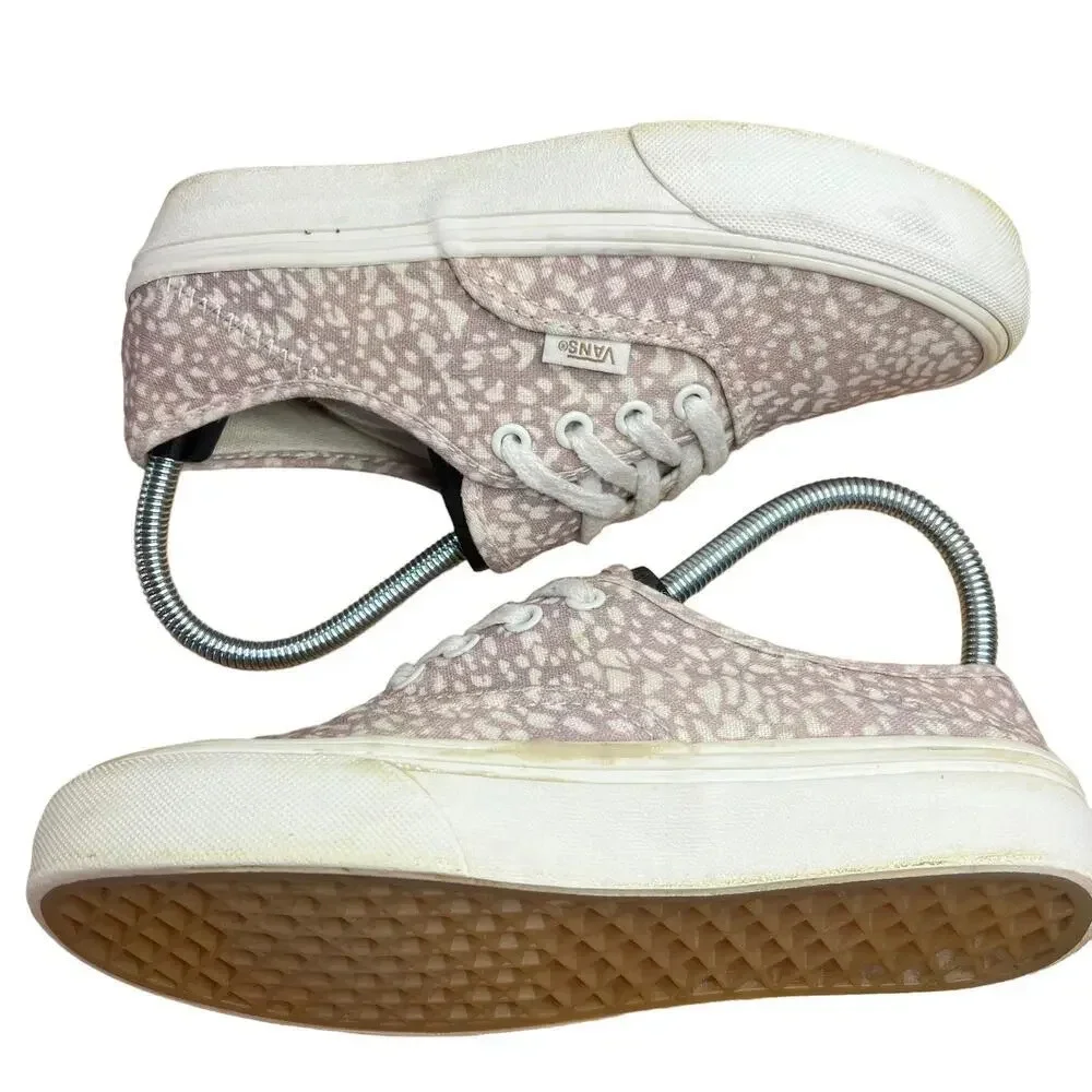 Vans Eco Theory Authentic SF Pink Animal Print Lace-Up Low Top Shoe- Women's 5.5